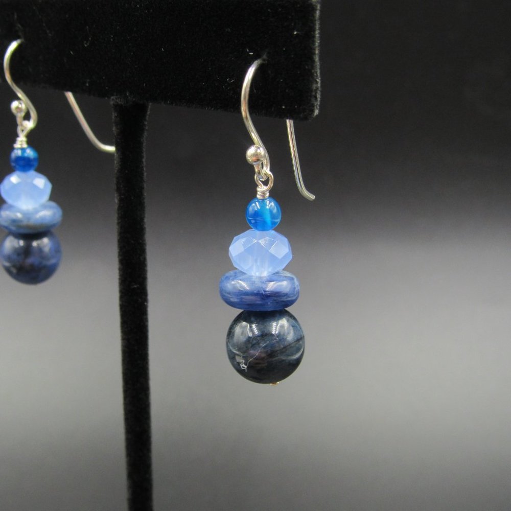 Sterling Silver Multiple Different Blue Stones Ea… - image 2